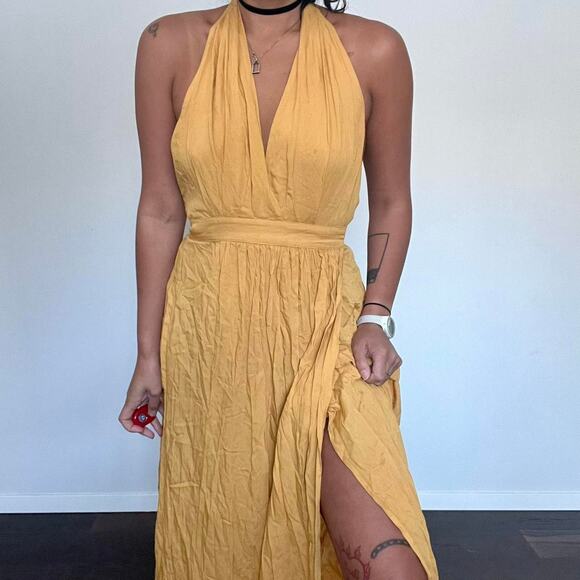 Bohemian formal dress golden bohemian - Picture 1 of 3